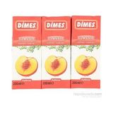Dimes Şeftali Nektarı 200 ml Katkısız Meyve Suyu 27 Adet Lezzetli Aroma