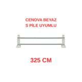 di'mora by ağbaht züc. Cenova S Pile Ve Perde Düğmesi Uyumlu Çetray Çift Raylı Modern Ahşap Rustik BEYAZ 325 cm