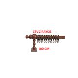 di'mora by ağbaht züc. Ceviz Raysız Ahşap Rustik Perde Askısı Rustik Borusu - 100 Cm