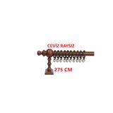 di'mora by ağbaht züc. Ceviz Raysız Ahşap Rustik Perde Askısı Rustik Borusu - 275 Cm