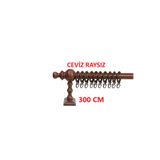 di'mora by ağbaht züc. Ceviz Raysız Ahşap Rustik Perde Askısı Rustik Borusu - 300 Cm