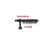 di'mora by ağbaht züc. Siyah Raysız Ahşap Rustik Perde Askısı Rustik Borusu - 175 Cm
