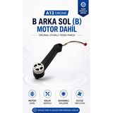 Dimute Shop A13 Drone B Arka Sol Ayak Motor Dahil Yedek Iniş Ayağı Orijinal Uyumlu - Siyah
