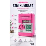 Dimute Shop Atm Kumbara Şifreli Elektronik Para Kasası Otomatik Para Çeken Çocuk Kumbararası - Pembe