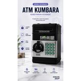 Dimute Shop Atm Kumbara Şifreli Elektronik Para Kasası Otomatik Para Çeken Çocuk Kumbararası - Siyah