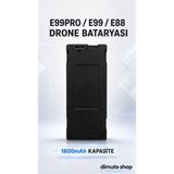 Dimute Shop E99PRO E99 E88 Drone Bataryası 1800MAH - Siyah