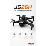 Dimute Shop JS26H Drone Hd Çift Kameralı Optik Akış Konumlandırmalı Katlanabilir Akıllı Drone - Siyah