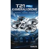Dimute Shop T21 Pro Kameralı Drone Çift HD Kamera FPV Fırçasız Motor Engel Algılamalı