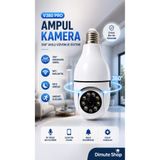 Dimute Shop V380 Pro Ampul Kamera 360° WiFi Güvenlik Kamerası Gece Görüşlü Hareket Sensörlü