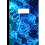 DIN A4 Notizbuch, 120 Seiten, Lineatur 22 (kariert ohne Rand), 21x29,7cm (8.27x11.69 in), Doppelhelix DNA Motiv: 5mm Karopapier, Schulheft, Heft, ... Beruf & Privat, 5x5 graph paper, Genetik