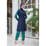 Dina Uzun Kollu Tesettür Mayo 2503 - Koyu Lacivert - 2XL