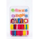 dinamik çocuk Kız Çocuk Toka Kutusu 10cm x 7cm Şeffaf Organizer Saç Aksesuar Seti Lastik Toka Mandal Toka Saklama