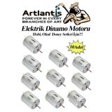 Dinamo Motoru 6 V 10 Adet Elektrik Üreten Motor Eğitici Hobi Okul Deney Elektrik Motoru Deneyler İçin