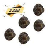 Dinar Eskitme Antik Sarı Metal (5 Adet) Mobilya Mutfak Çekmece Dolap Dolabı Kulpu Kulbu Kulpları