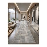 Dinarsu Aksu Prime Desa Dmr Halıcılık Gri Modern Kabartmalı Kaymaz Taban Çocuk Odası Salon Hol, Koridor Mutfak Yıkanabilir Jel Kesme Yolluk Halı