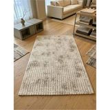 Dinarsu Aksu Prime Stan Dmr Halıcılık Bej Kaymaz Keçe Tabanlı Kabartmalı Salon Koridor Mutfak Yıkanabilir Jel Kesme Yolluk Halı - 100 x 120 cm