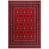 Dinarsu Asya Klasik Etnik Desenli %100 Polyester Yumuşak Dokulu Bordo Salon Oturma Odası Halısı 39772-010