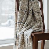 Dinarsu Cozy Life Pamuklu Skoç Battaniye Maria Camel 170 x 130 - 130 x 170 cm