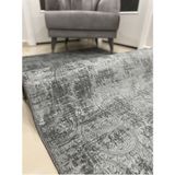 Dinarsu Halı Kaymaz Halı Assos Yolluk Nevra Gri Kaymaz Taban Renkli Dekoratif Jel Tabanlı 200 x 280 cm Özellikli - Antrasit