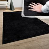 Dinarsu Loft Peluş Halı Antrasit - 200 x 290 cm - Beyaz - Siyah
