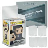 Dinavio Crafthouse Funko POP ile Uyumlu Premium 0,7 mm Ağır Hizmet Tipi Plastik Pop Koruyucular! 4" İnç Figürler - Ultra Kalın 0,7 mm, Kristal Şeffaflığında, UV Koruması, Çizilmeye Dayanıklı (5'li