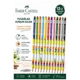 Dinazor Kurşun Kalem 12 Adet Faber Castell Yuvarlak Gövdeli Siyah Kurşun Kalem Yumuşak Yazım Kolay Tutuş Kaliteli