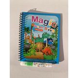 Dinazorlar Ve Orman Magic Book Eğitici İngilizce Sihirli Boyama Kitabı Su Kalemi Water Painting Mavi