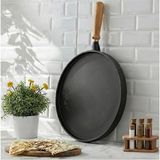 Dinç Kitchen Çift Taraflı Döküm Gözleme & Grill Tava 34 cm Granit Kaplama Çap 34 cm