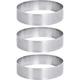 Dinç Kitchen Delikli Tart Kalıbı 9 cm 3 adet Yuvarlak 9X2 cm 3 adet