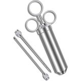 Dinç Kitchen Paslanmaz Sos Marmalet Marinasyon Şırıngası 60 ml - Gri