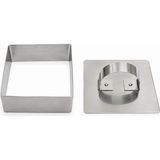 Dinç Kitchen Pres Aparatlı Kare Parfe ve Pasta Kalıbı 8×8×3,8 cm