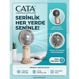 Dinç Segyhome Mini USB Şarjlı Fan-Sessiz&güvenilir Güçlü Tasşınabilir - Krem