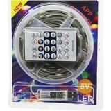 Dinç Store 44 9mt Kumandalı - USB Li Rgb Şerit LED 0.4W/M - 20LM/LED -20+55°c (4887) - 1 m - Renkli