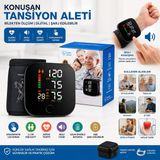 Dinç Store 44 Bilek Ölçüm 7x8.3cm USB Sarjlı - Dijital Konuşan Tansiyon Aleti BK-606 (4887)