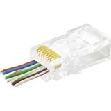 Dinç Store 44 Cat6 Ez RJ45 Konnektör 100 Adet Paket - Şeffaf APXRJ45