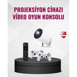 Dinç Store 44 Kablosuz Mini Projeksiyon Cihazı Oyun ve Film Için Taşınabilir Ev Sineması - Renkli - 1