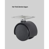 Dinç Store 44 Mobilya Tekerleği 6 cm Kilitsiz Tekli Satış - Renkli - standart