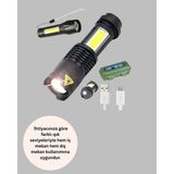 Dinç Store 44 Odak Ayarlı 2000 Lümen Şarjlı LED El Feneri - standart