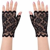 Dinç Store 44 Siyah Dantel Parmaksız Kısa Eldiven - Standart - Renkli