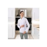 Dinçer Atakan İş Elbiseleri Chefpro Kadın Beyaz Şef Ceketi Aşçı Kıyafeti