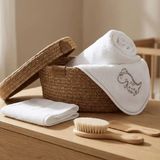 Dino Cozy Care Banyo Seti | Kare Kundak - Kese - Fırça ve Tarak