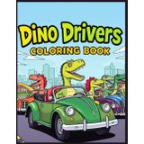 Dino drivers. Coloring book