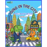 Dino in the City Coloring for Kids Ages 4-6: 40 Cute Dinosaur in the City Scenes- Fun Activity Book for Toddlers and Preschoolers (Bensovaur Coloring Books)