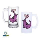 Dino Kulplu Bira Bardağı Buzlu Veya Şeffaf Seçenekli 0286