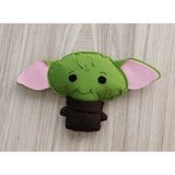 Dino Pet Oyuncak - Kedi Naneli (Catnipli) Kedi Oyuncağı - Keçe Yoda - Yeşil