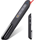 DinoFire Sunucu, RF 2,4 GHz ve Bluetooth USB çift modlu Powerpoint uzaktan kumanda, sunumlar için kırmızı ışık işaretleyici, Mac/Keynote/PC/PPT için sunum uzaktan kumandası