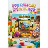 Dinosaur Sticker Box 800 Parça Eğitici Dinozor Temalı Çıkartma, Not Defteri Ve Origami Seti