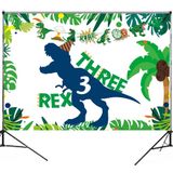 Dinozor 3. Doğum Günü Süslemeleri Üç ilham Rex Doğum Günü Partisi Süslemeleri Üç dino rex Doğum Günü Backdrop Boy Dinozor Doğum Günü Partisi Malzemeleri 3 Yaşında Erkek üç dino rex doğum günü