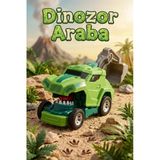 Dinozor Dönüşen Araba Çarpınca Açılan Robot Kamyon Sürtmeli Oyuncak İş Makinesi Yeşil