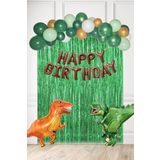 Dinozor Konsept Doğum Günü Süsleri Paketi Fon Perdeli Büyük Folyo Doğum Günü Parti Seti Süsü, 66546465447854
